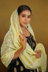 Yellow Chikankari Dupatta