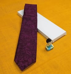 Kalamkari Purple Tie 008
