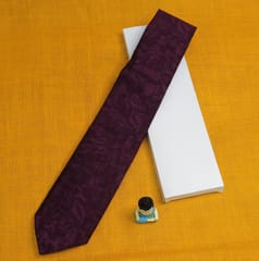 Kalamkari Purple Tie 008