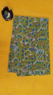 Kalamkari Green Fabric - 0046