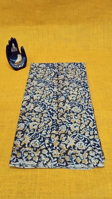 Kalamkari Black Fabric - 0049