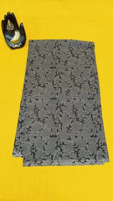 Grey Kalamkari Handloom Cotton fabric - 0054