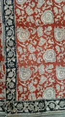 Red Kalamkari Handloom Cotton Saree-0026