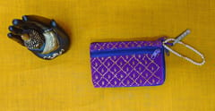 Violet Color Velvet Cloth Mobile Pouch VMM22