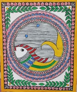 Meen Saundarya – Handmade Madhubani Painting