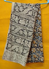 Black and Cream Kalamkari Dupatta VMM11