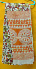 Cream and Orange Kalamkari Dupatta VMM13