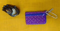 Pink and Violet Velvet Cloth Mobile Pouches Combo 2