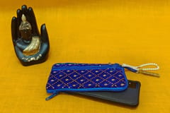 Black and Blue Velvet Cloth Mobile Pouches Combo 4