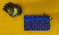 Violet and Blue Velvet Cloth Mobile Pouches Combo 7