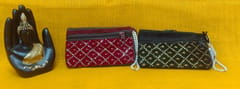 Marron and Black Velvet Cloth Mobile Pouches Combo 8