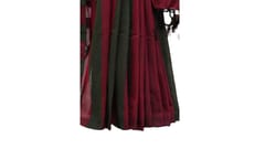 Tisser Khadi Stribe Saree with Attached Blouse Piece (Maroon/Green)