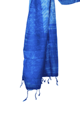 Shibori Tie & Dye Handwoven Tussar Silk Dupatta