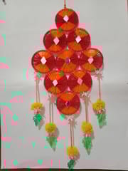 Orange Mirror Wall Hanging