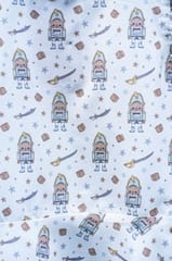 White Kid Print Peplum Top