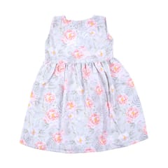 Multicolour Floral Flared Peter Pan Collar Neck Dress