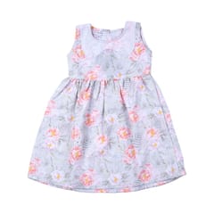 Multicolour Floral Flared Peter Pan Collar Neck Dress