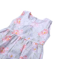 Multicolour Floral Flared Peter Pan Collar Neck Dress