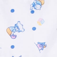 White Kid's Printed Strap Dress