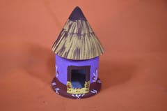 Wooden Village Country Side Lifestyle Multicolor Hut Showpiece-1