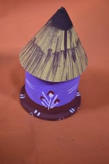 Wooden Village Country Side Lifestyle Multicolor Hut Showpiece-1