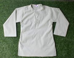 Beige boy Cotton Kurta by TINYTOONS