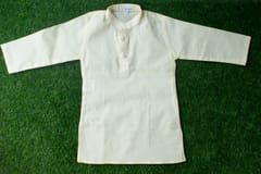 lemon yellow boy Cotton Kurta by TINYTOONS