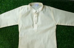 lemon yellow boy Cotton Kurta by TINYTOONS