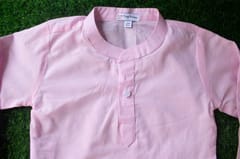 Baby Pink boy Cotton Kurta by TINYTOONS