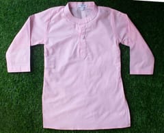Baby Pink boy Cotton Kurta by TINYTOONS