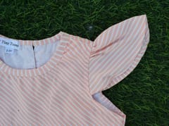 peach and white stripes Dress by tinytoons