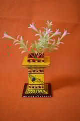 Kondapalli Yellow and Marron Color Wooden Handmade Tulasi Kota Combo1
