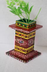 Kondapalli Maroon Color Wooden Handmade Tulasi Kota