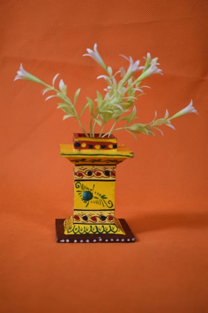 Kondapalli Yellow Color Wooden Handmade Tulasi Kota