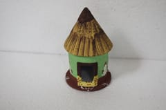 Wooden Village Country Side Lifestyle Multicolor Hut Showpiece-Combo2