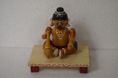 Baala Hanuman with Gada Wooden Showpiece