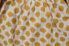 Yellow floral sleeveless cotton dress