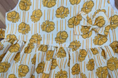 Yellow floral sleeveless cotton dress