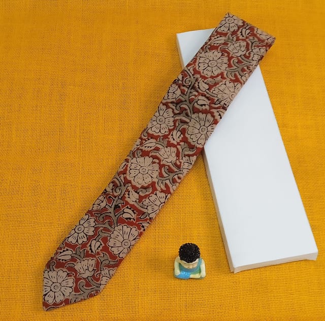 Kalamkari Red Tie 009