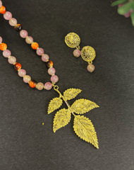 Yellow Beaded Necklace Set