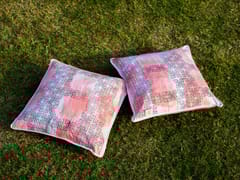 Handcrafted Plaid Cushion Cover in Organic Cotton - Chokhi