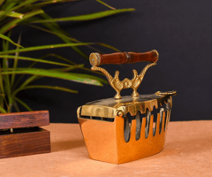 Pure brass handcrafted miniature iron box for home decor